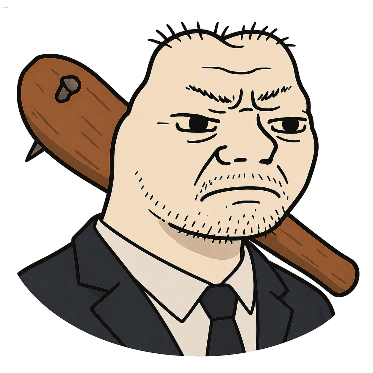 Professional Grug, suit and tie